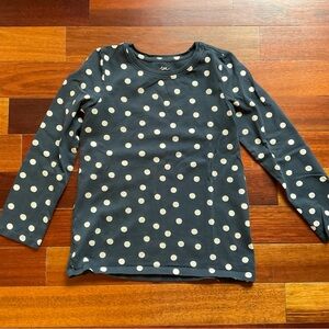 Tea Collection girls 10 Blue and White Long Sleeve Tee
